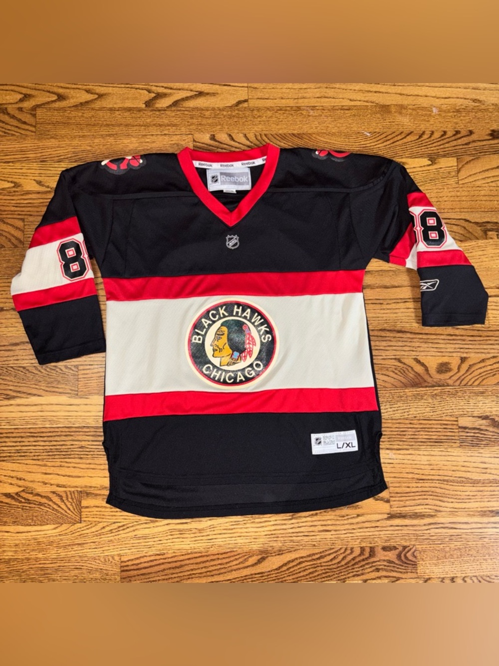 Reebok Chicago Blackhawks Patrick Kane 88 Jersey Youth L/XL Retro Throwback